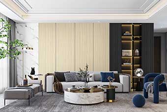 上海轻奢风格-客厅